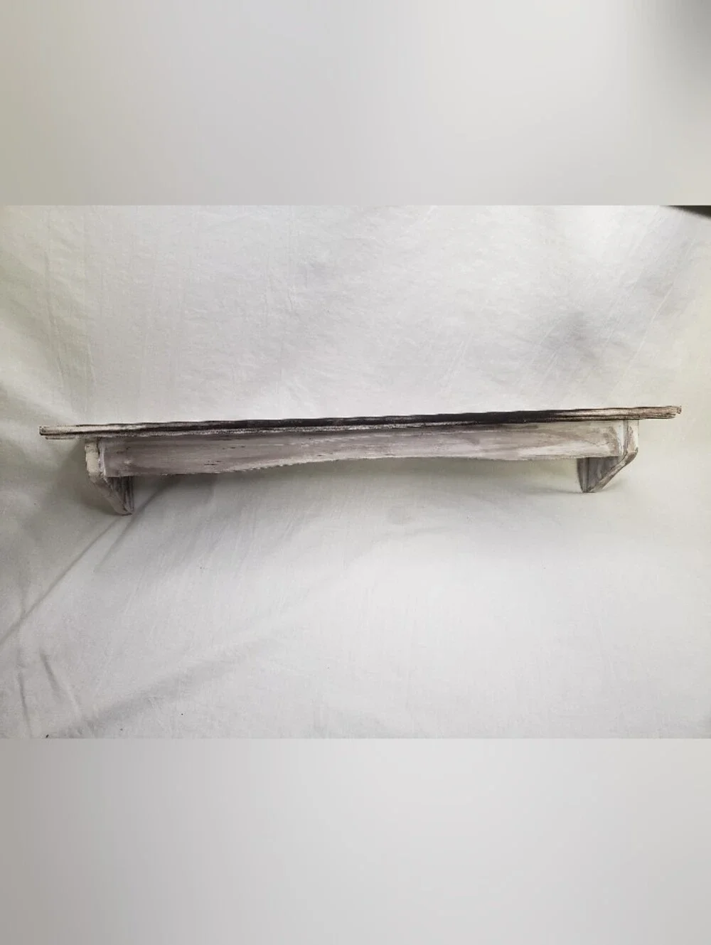 Distressed Paint Long Wood Wall Shelf 2 Feet Long